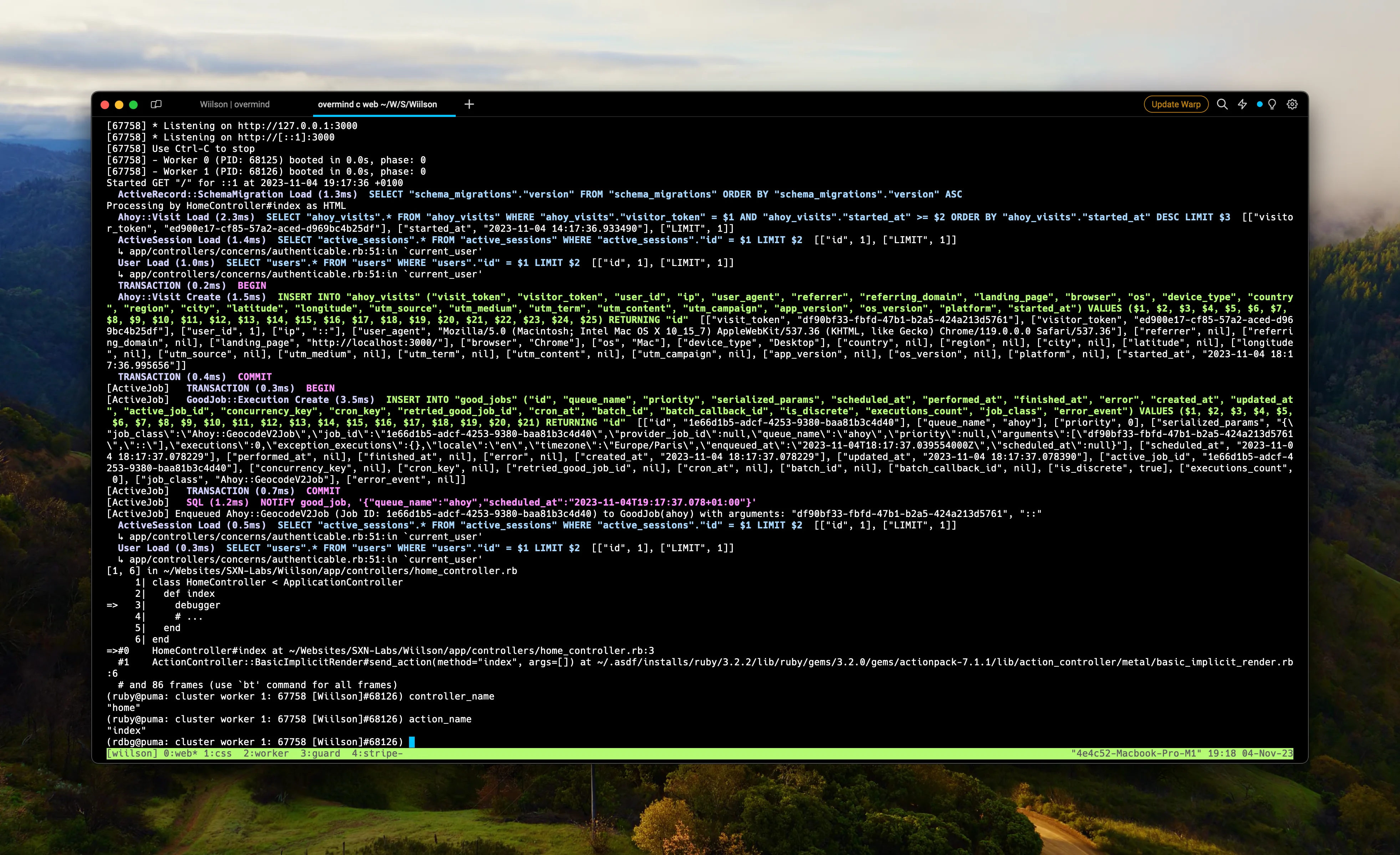 Commande overmind connect